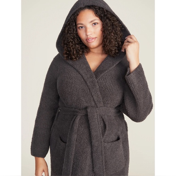 CozyChic Ribbed Hooded Robe - Picture 6 of 7